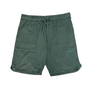 Goodlife Green Drawstring Shorts M Soft Cotton Blend Casual Athleisure